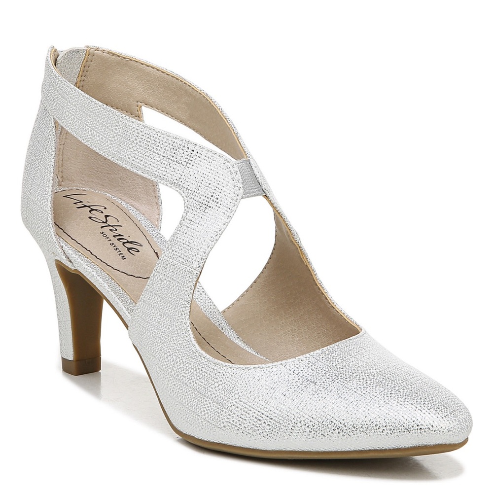 Silver Giovanna Pumps